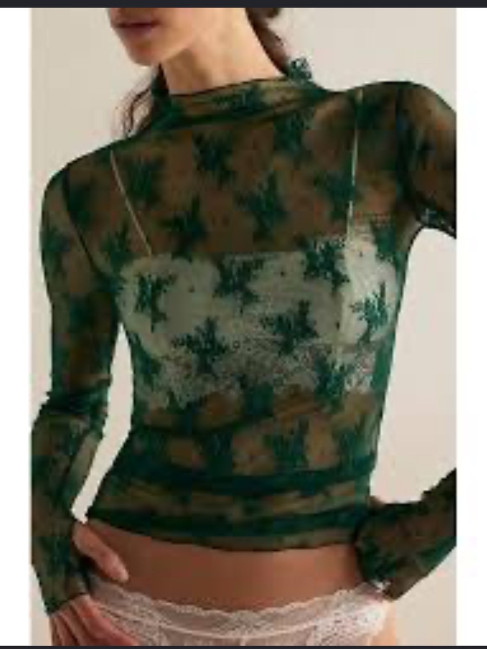 Free People Lady Lux Printed Layering Top